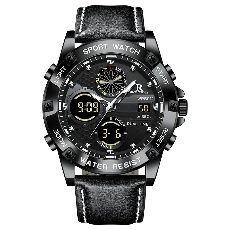 ONTHEEDGE *cross-border new dual-display men's leather watch, student trend waterproof electronic watch watch
ONTHEEDGE *cross-border new dual-display men's leather watch, student trend waterproof electronic watch watch