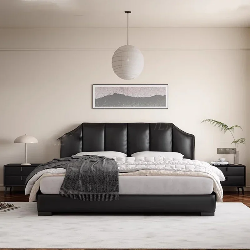 Retro Simple Double Bed Black Upholstered Italian Bedding Double Bed Twin Hotel Camas Moderrnas Inteligentes Home Furniture
Retro Simple Double Bed Black Upholstered Italian Bedding Double Bed Twin Hotel Camas Moderrnas Inteligentes Home Furniture