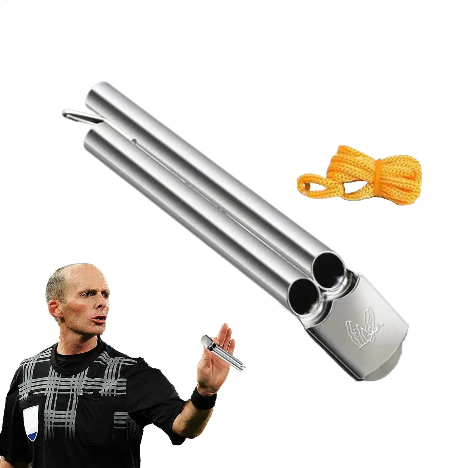 Professional Double Tube Survival Whistle Stainless Steel Loud Emergency Whistle, Rescue Safety Tool for Outdoor Camping Boating
Professional Double Tube Survival Whistle Stainless Steel Loud Emergency Whistle, Rescue Safety Tool for Outdoor Camping Boating