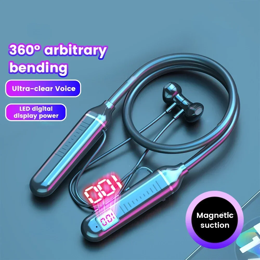 Wireless Earphones Bluetooth 5.3 Neckband Headphones Gaming LED Display HIFI Headset Sports TWS Earbuds With Mic TF Card
Wireless Earphones Bluetooth 5.3 Neckband Headphones Gaming LED Display HIFI Headset Sports TWS Earbuds With Mic TF Card