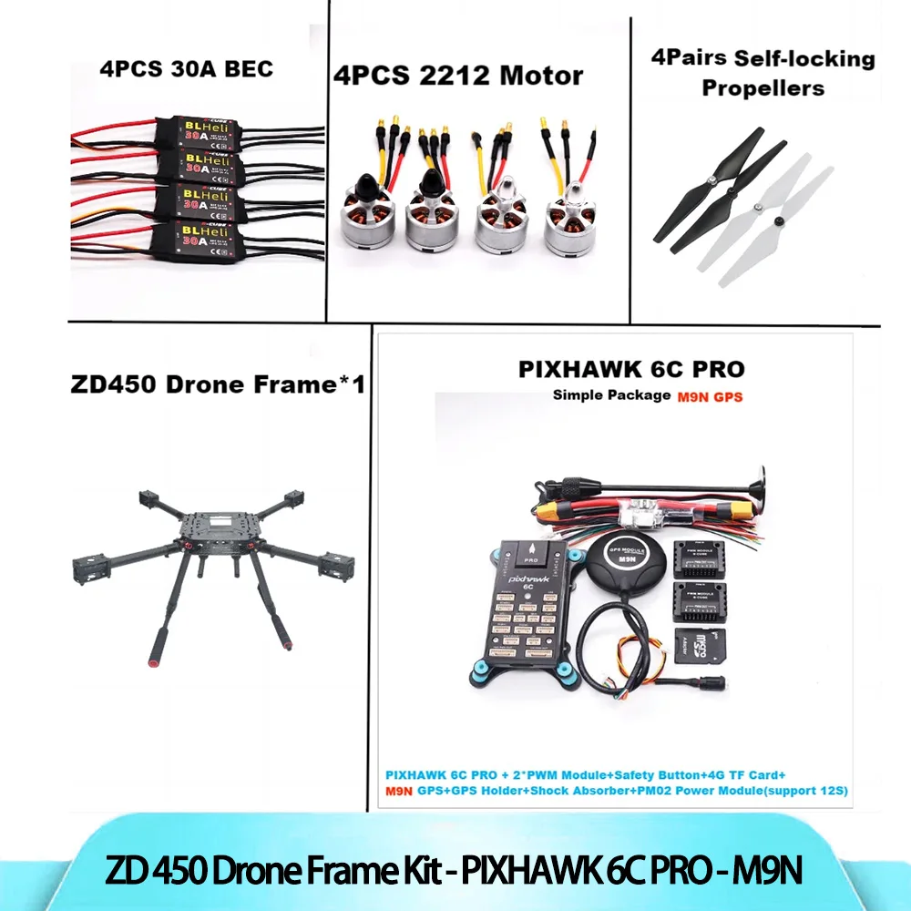 PIXHAWK 6C PRO Flight Control M9N Carbon Fiber 450 Frame Kit Ardupilot 100 МВт/500 МВт/1000 МВт Радиотелеметрия Квадрокоптер
PIXHAWK 6C PRO Flight Control M9N Carbon Fiber 450 Frame Kit Ardupilot 100 МВт/500 МВт/1000 МВт Радиотелеметрия Квадрокоптер