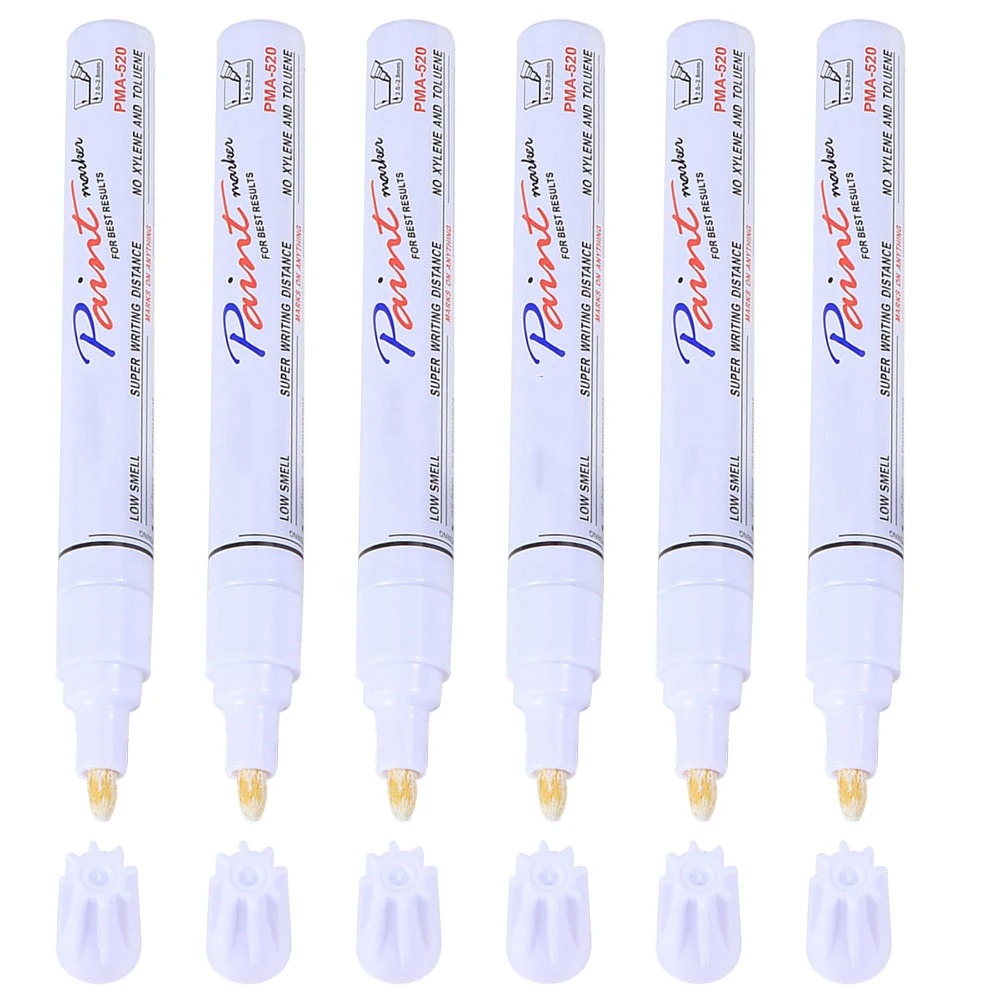 6pcs Car Touch Up Pen White Paint Automotive Scratch Repair Marker Fine Workmanship Durable Glossy Finish Dark Surfaces Plastic
6pcs Car Touch Up Pen White Paint Automotive Scratch Repair Marker Fine Workmanship Durable Glossy Finish Dark Surfaces Plastic