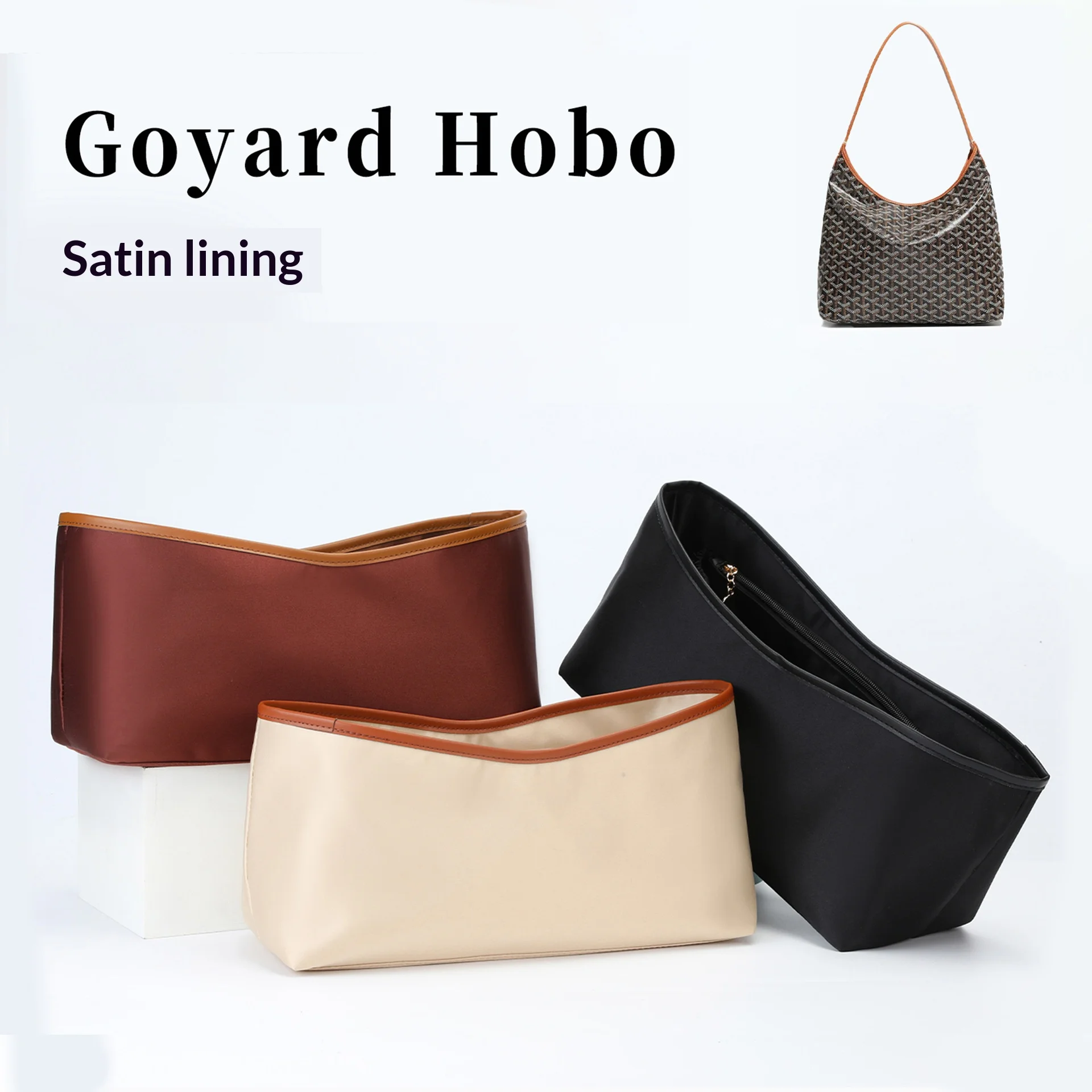 Bag Organizer For Goyard Hobo Handbag Satin Nylon Inner Bag Travel Portable Shoulder Tote Bags Insert Support Shaper
Bag Organizer For Goyard Hobo Handbag Satin Nylon Inner Bag Travel Portable Shoulder Tote Bags Insert Support Shaper