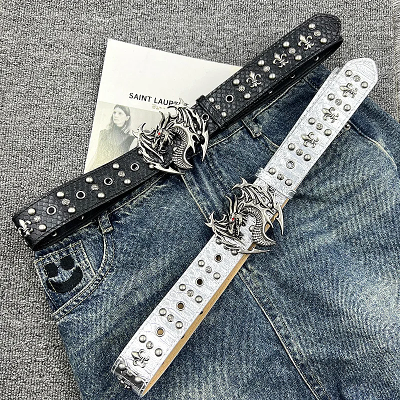 Голова дракона, черный, серебристый, крутой ослепительный пояс для культуры дракона, ретро, мужской и женский серебряный универсальный ремень для тяжелой промышленности с несколькими ногтями
Голова дракона, черный, серебристый, крутой ослепительный пояс для культуры дракона, ретро, мужской и женский серебряный универсальный ремень для тяжелой промышленности с несколькими ногтями