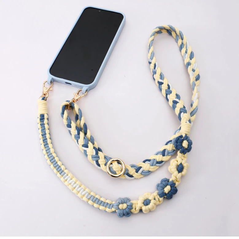 Macrame Handmade Boho Daisy Adjustable Lanyard Braided Bag Strap Phone Case Crossbody Camera Accessories Gift Badge Holder
Macrame Handmade Boho Daisy Adjustable Lanyard Braided Bag Strap Phone Case Crossbody Camera Accessories Gift Badge Holder