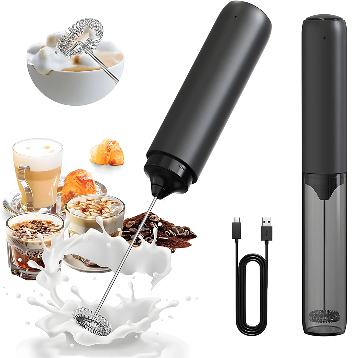 Rechargeable Milk Frother Portable Electric Hanheld Coffee Frother Wand Whisk for Matcha Lattes Cappuccino Egg Kitchen Gifts
Rechargeable Milk Frother Portable Electric Hanheld Coffee Frother Wand Whisk for Matcha Lattes Cappuccino Egg Kitchen Gifts