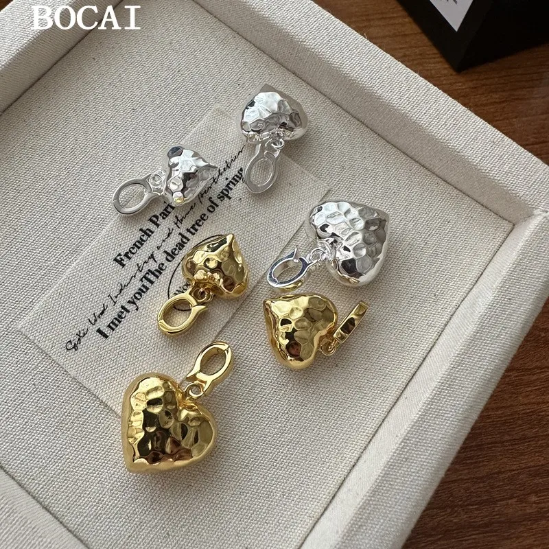 BOCAI S925 Чистое серебро Модный и простой полый кулон в форме сердца с яркой поверхностью
BOCAI S925 Чистое серебро Модный и простой полый кулон в форме сердца с яркой поверхностью
