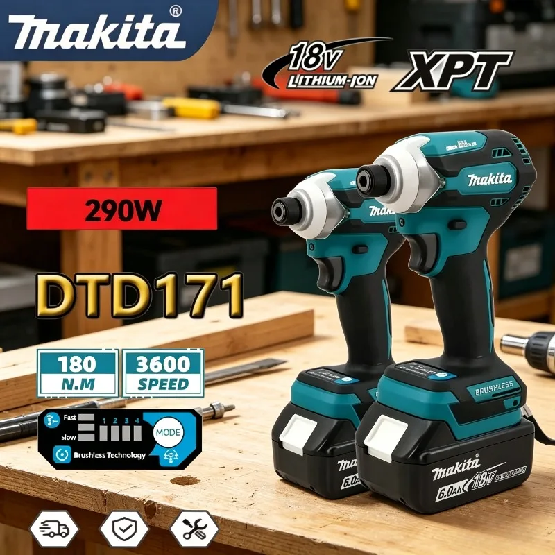 Makita DTD171 Impact Driver Electric Screwdriver Rechargable Drill Driver Power Tool Cordless Brushless
Makita DTD171 Impact Driver Electric Screwdriver Rechargable Drill Driver Power Tool Cordless Brushless