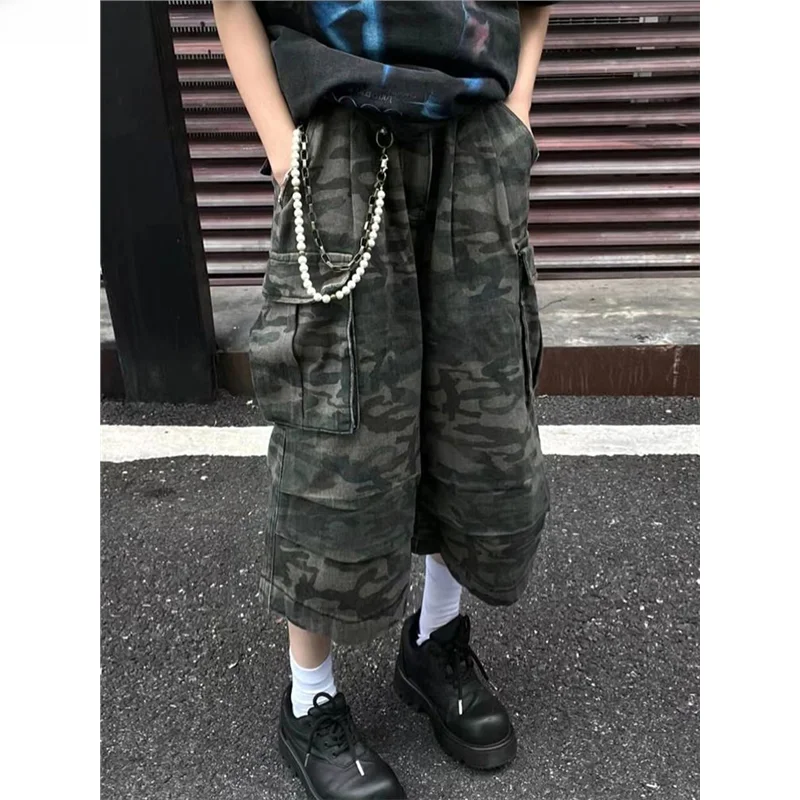 DDNX Knife 7/8 Length Camouflage Cargo Pants Men's Loose Straight Leg Wide Leg orts Trendy American Street Sle
DDNX Knife 7/8 Length Camouflage Cargo Pants Men's Loose Straight Leg Wide Leg orts Trendy American Street Sle