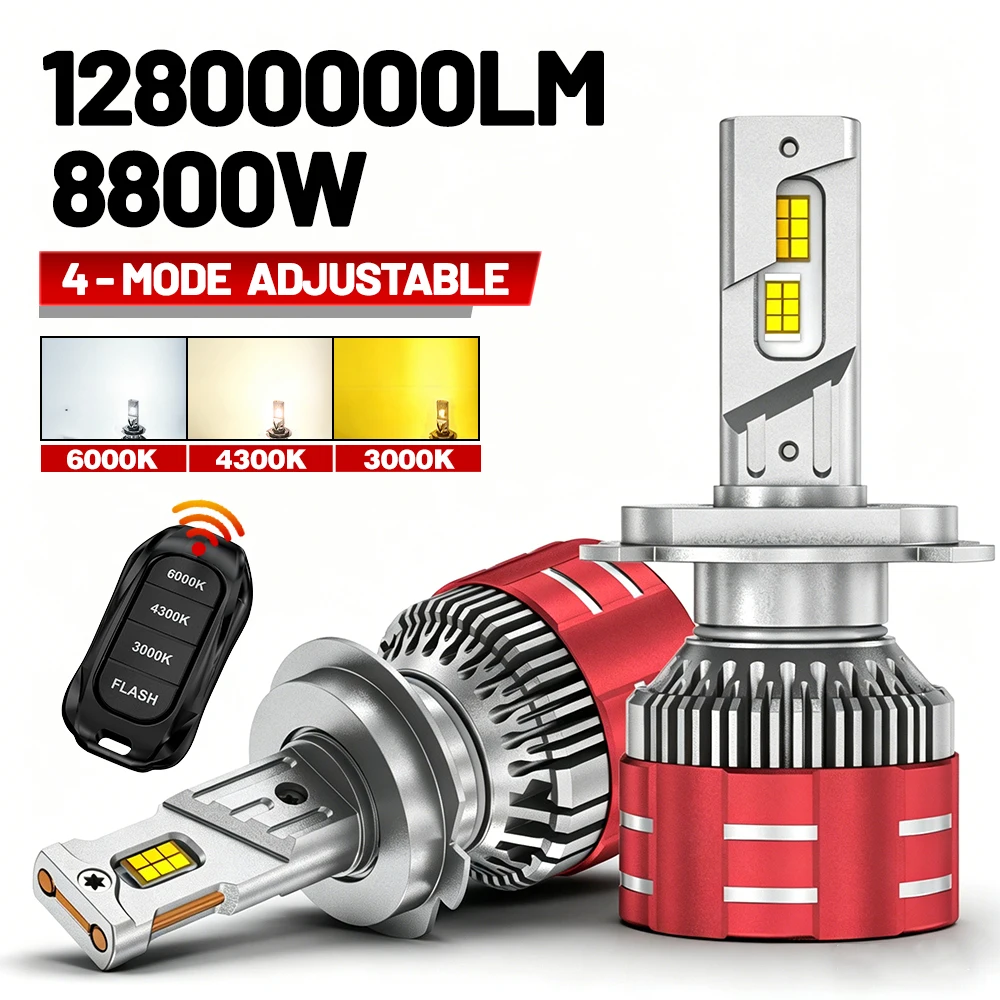 H7 H4 LED CANBUS H1 H8 H11 9005 HB3 9006 HB4 9012 6000K 4300K 3000K LED Bulb Three Color Remote Control for Car Headlights Light
H7 H4 LED CANBUS H1 H8 H11 9005 HB3 9006 HB4 9012 6000K 4300K 3000K LED Bulb Three Color Remote Control for Car Headlights Light