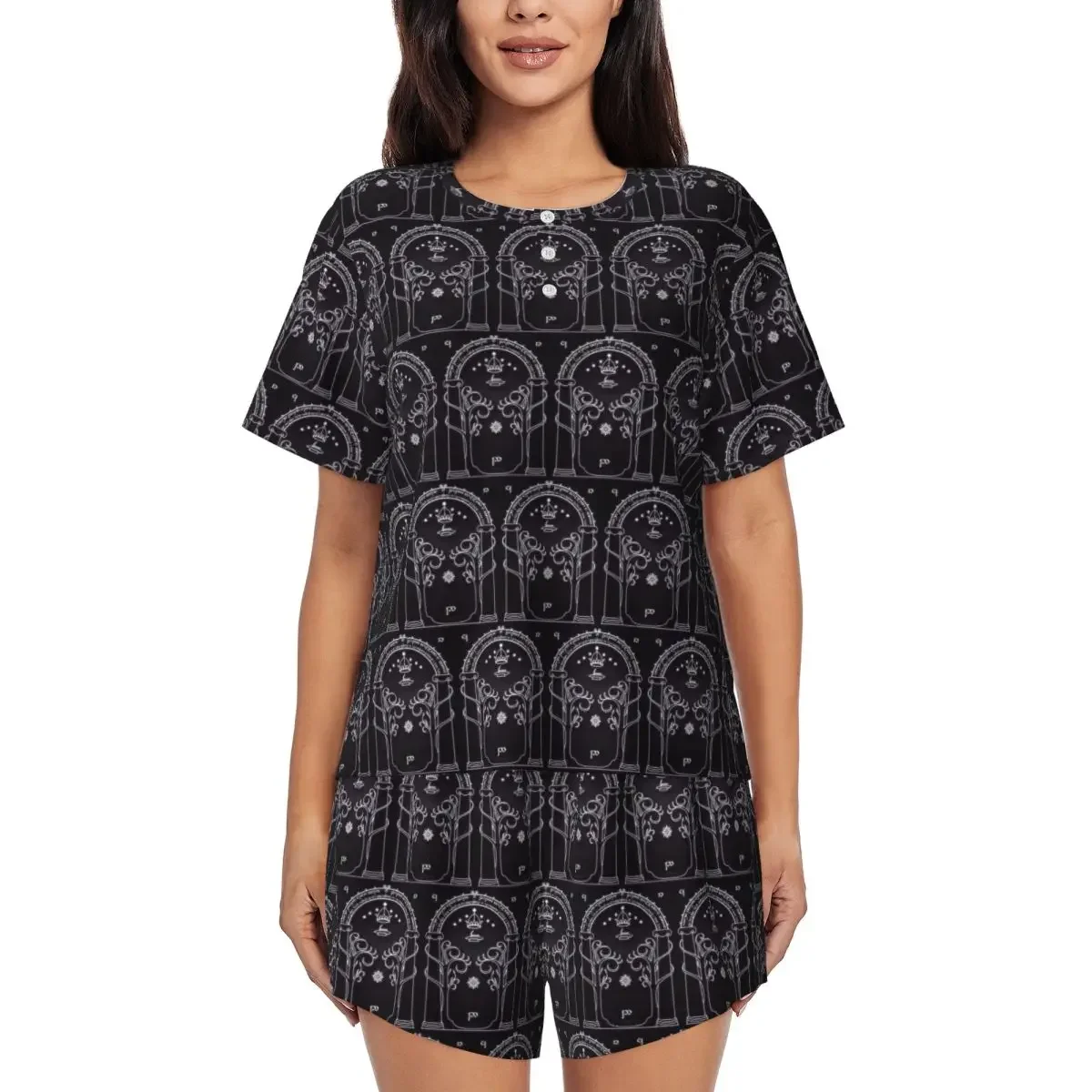 L-Lord Of The Ring Round Neck Short Sleeves Nightdress for Sleeping Sleepshirts Women Loose Pajama Set Short Pants
L-Lord Of The Ring Round Neck Short Sleeves Nightdress for Sleeping Sleepshirts Women Loose Pajama Set Short Pants