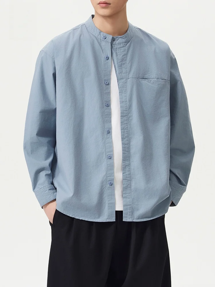 American Casual Linen irt Men's Long Sve Stand Collar Loose High-End Feeling Haome New Chinese Sle irt Coat
American Casual Linen irt Men's Long Sve Stand Collar Loose High-End Feeling Haome New Chinese Sle irt Coat