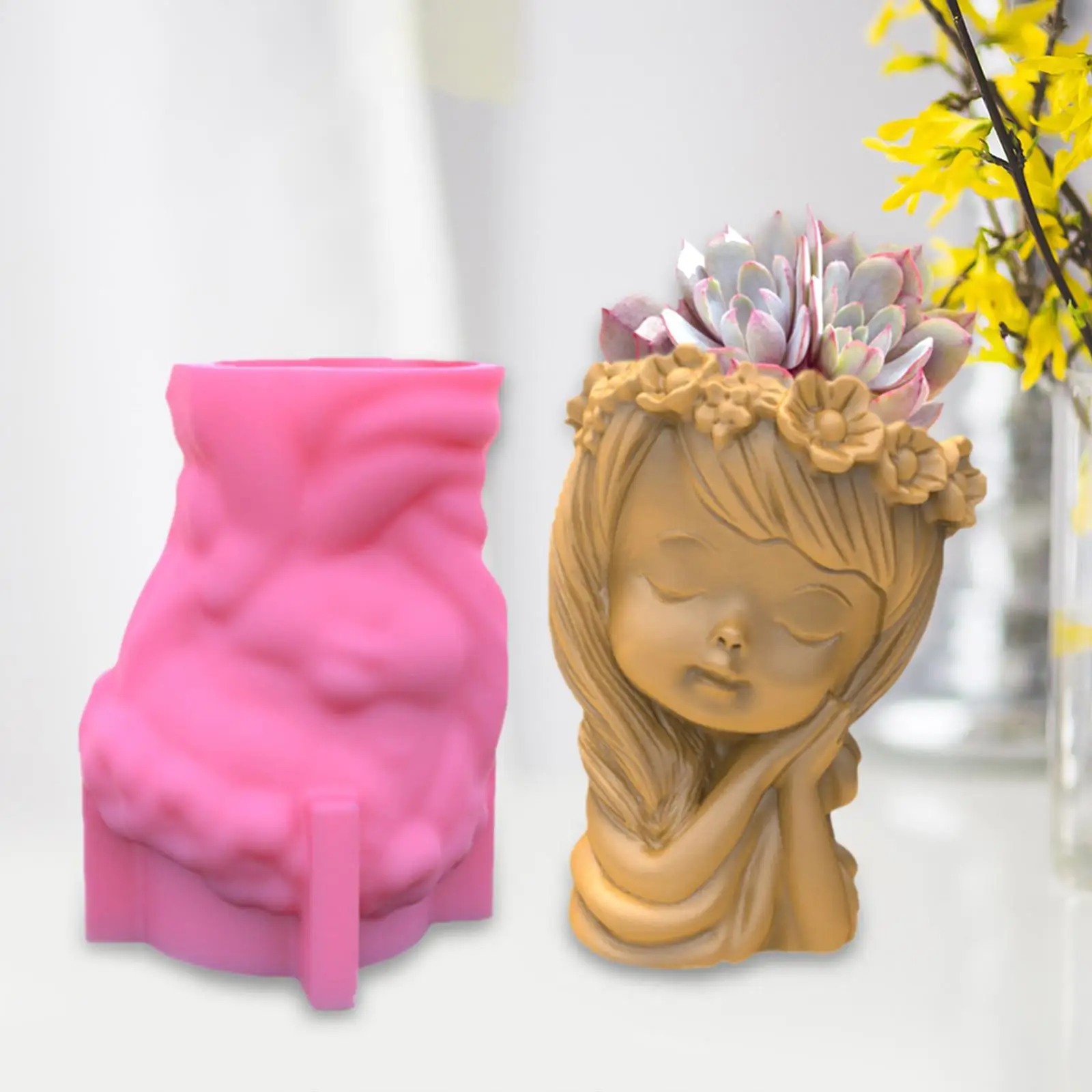 Silicone Vase Girl Pen Holder Epoxy Resin Casting Flower Pot Planter Concrete Vase
Silicone Vase Girl Pen Holder Epoxy Resin Casting Flower Pot Planter Concrete Vase