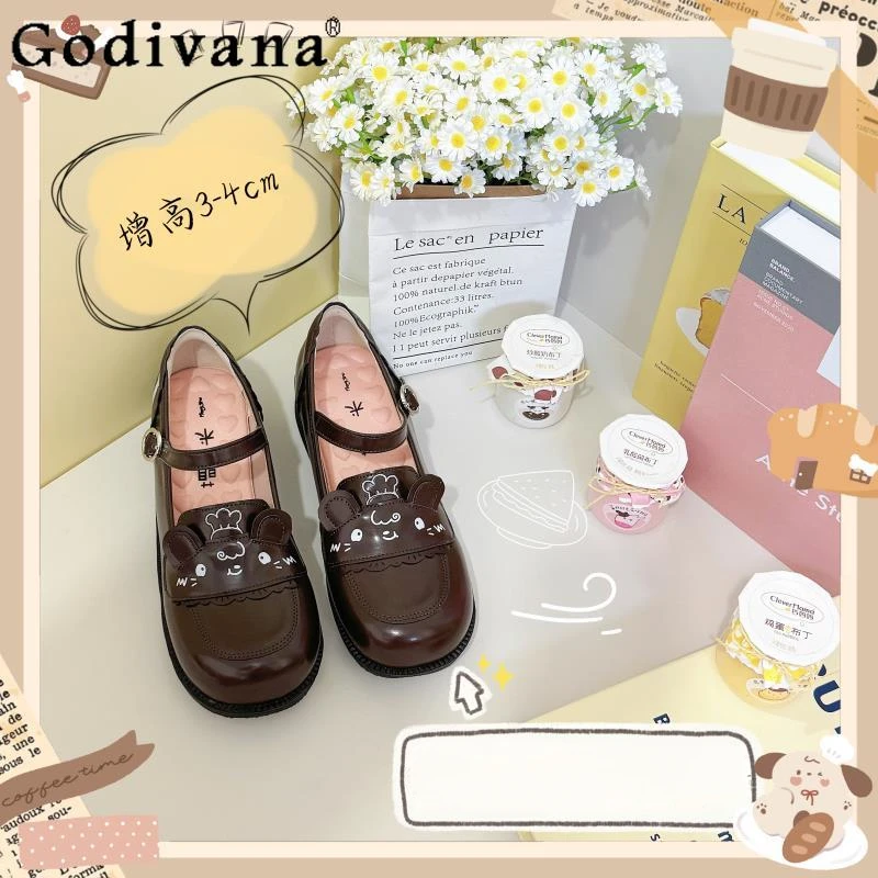 Original Lolita Fashion Japanese Cartoon Bear Small Leather Shoes Basic Jk Uniform College Style Mary Jane Women's Shoes
Original Lolita Fashion Japanese Cartoon Bear Small Leather Shoes Basic Jk Uniform College Style Mary Jane Women's Shoes