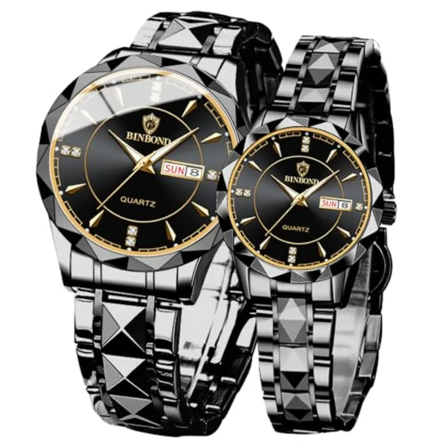 Valentines Couple Pair Watches Men and Women Luminous Calendar Waterproof Stainless Steel Quartz Watch Face his and Hers Watche
Valentines Couple Pair Watches Men and Women Luminous Calendar Waterproof Stainless Steel Quartz Watch Face his and Hers Watche