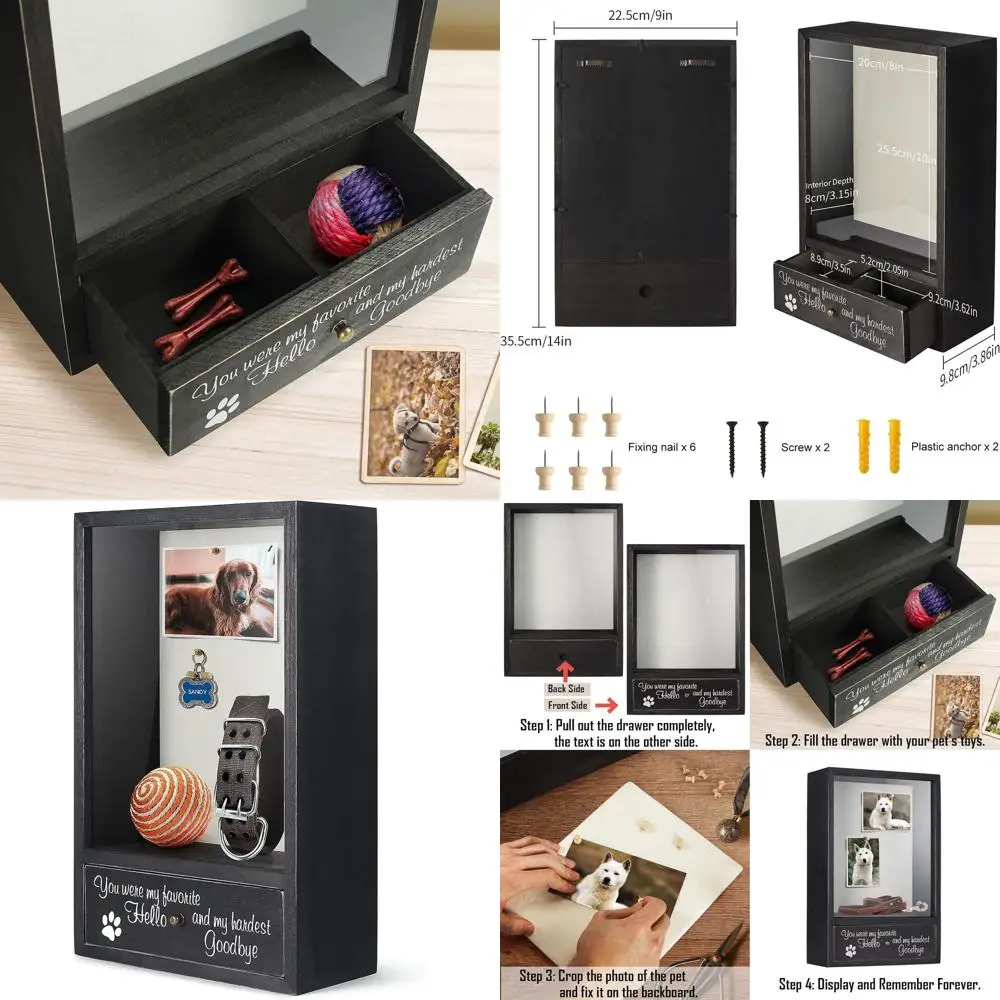 Dog Memorial Gifts - You were My Favorite Hello and My Hardest Goodbye Remembrance Picture Frame Shadow Box - Pet Sympathy Gifts
Dog Memorial Gifts - You were My Favorite Hello and My Hardest Goodbye Remembrance Picture Frame Shadow Box - Pet Sympathy Gifts