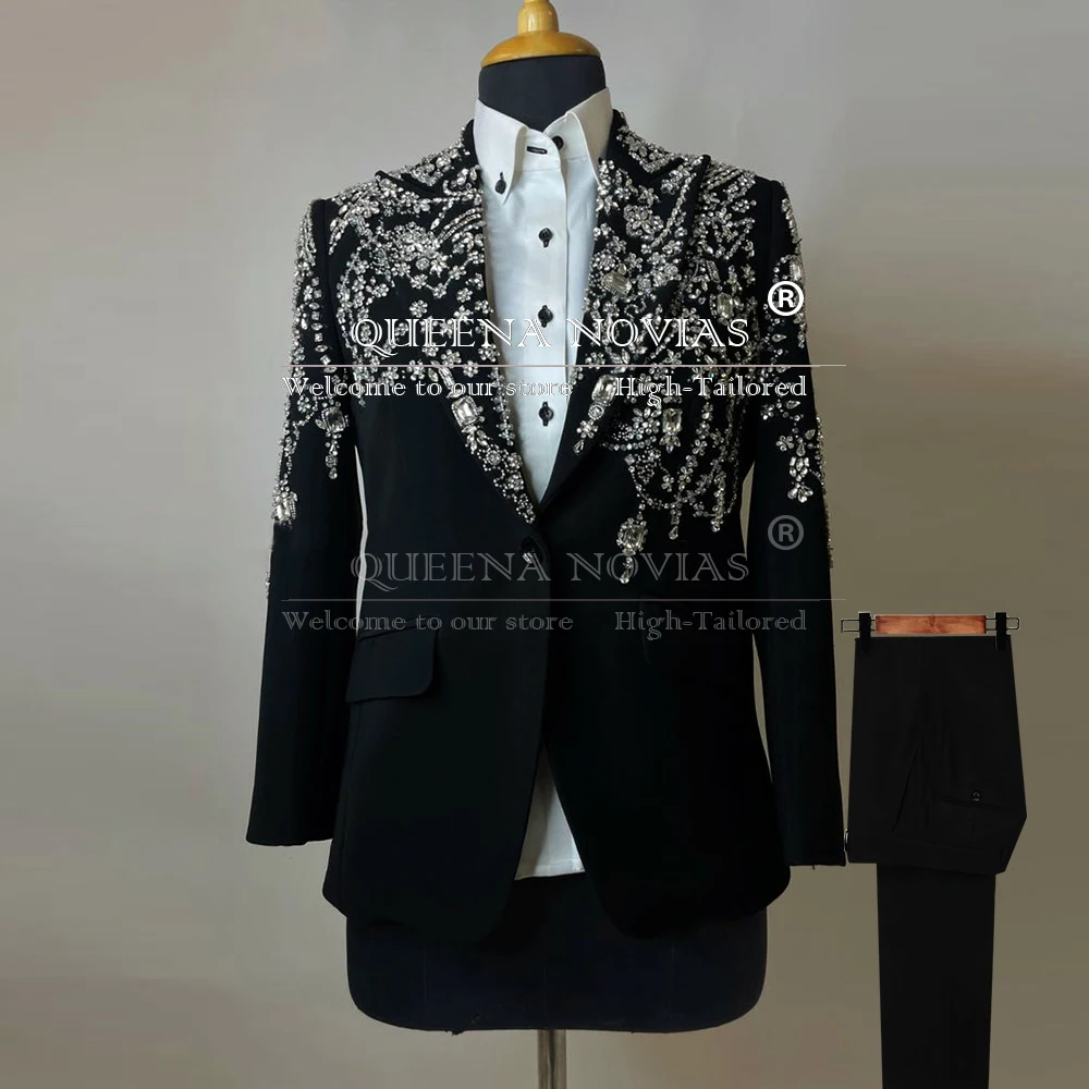 Metallic Jewelry Ornament Men's Suit Single Breasted Prom Blazer Customized 2-Piece Formal Man Occasion Banquet Groom Tuxedo
Metallic Jewelry Ornament Men's Suit Single Breasted Prom Blazer Customized 2-Piece Formal Man Occasion Banquet Groom Tuxedo