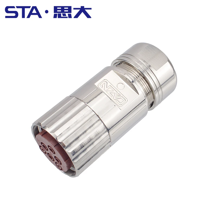 M40 aviation plug, Siemens encoder 8-core waterproof connector, high-power 6-pin machine tool power socket
M40 aviation plug, Siemens encoder 8-core waterproof connector, high-power 6-pin machine tool power socket
