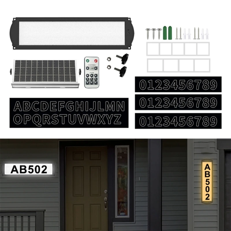 Remote Controlled Solar Houses Number Light with High Visibilities LED Outdoor Address Sign for Residential & Commercial 37JD
Remote Controlled Solar Houses Number Light with High Visibilities LED Outdoor Address Sign for Residential & Commercial 37JD