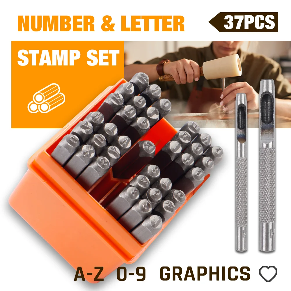 Набор из 37 буквенно-цифровых штамповочных матриц, 3-мм буквенно-цифровые штамповочные инструменты (A-Z 0-8), инструменты для самостоятельной штамповки металла/пластика/дерева/кожи и других материалов.
Набор из 37 буквенно-цифровых штамповочных матриц, 3-мм буквенно-цифровые штамповочные инструменты (A-Z 0-8), инструменты для самостоятельной штамповки металла/пластика/дерева/кожи и других материалов.