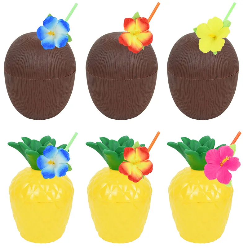 1pc Hawaiian Party Coconut Pineapple Cup with Flower Straw Outdoor Vacation Beverage Juice Cup Summer Beach Party Decoration
1pc Hawaiian Party Coconut Pineapple Cup with Flower Straw Outdoor Vacation Beverage Juice Cup Summer Beach Party Decoration