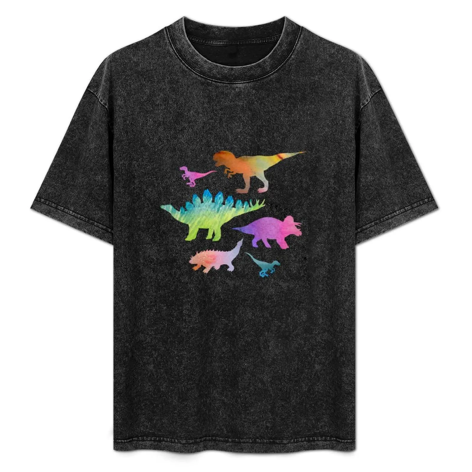 Dinosaur rainbow on black T-Shirt Work Outdoor Short Sleeve Tee
Dinosaur rainbow on black T-Shirt Work Outdoor Short Sleeve Tee