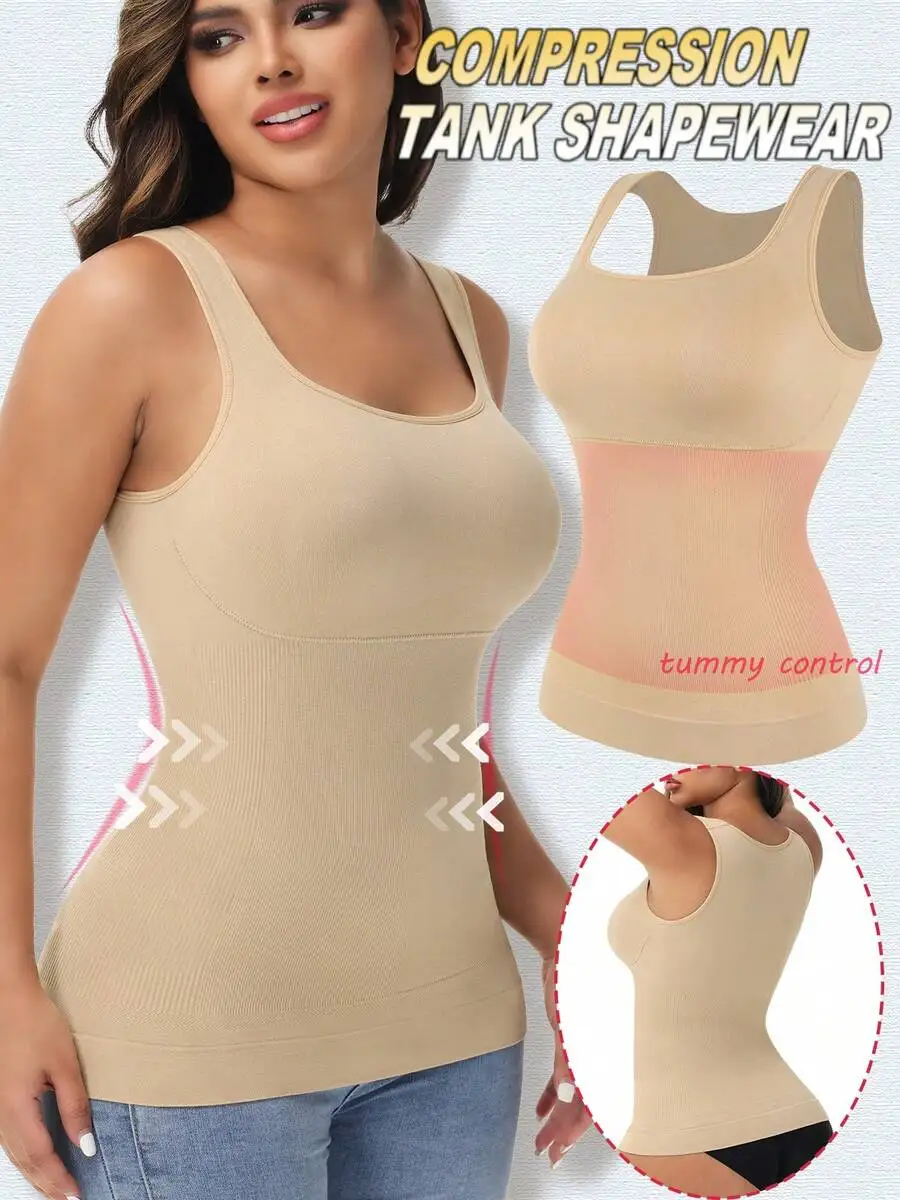 Beige Scoop Neck Compression Camisole For Women With Waist Shaping And Abdominal Support
Beige Scoop Neck Compression Camisole For Women With Waist Shaping And Abdominal Support