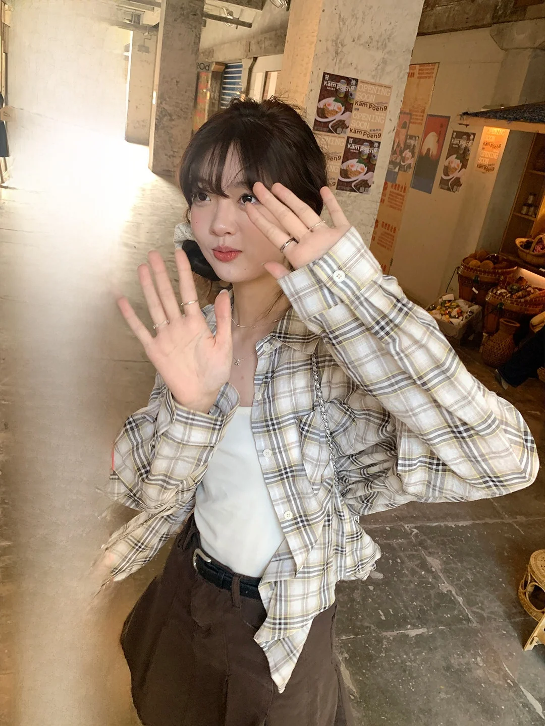 Повседневный клетчатый жилет и комплект из двух предметов для женщин: свободный крой, защита от солнца, эффект похудения, имитация хлопка, длинный рукав.
Повседневный клетчатый жилет и комплект из двух предметов для женщин: свободный крой, защита от солнца, эффект похудения, имитация хлопка, длинный рукав.