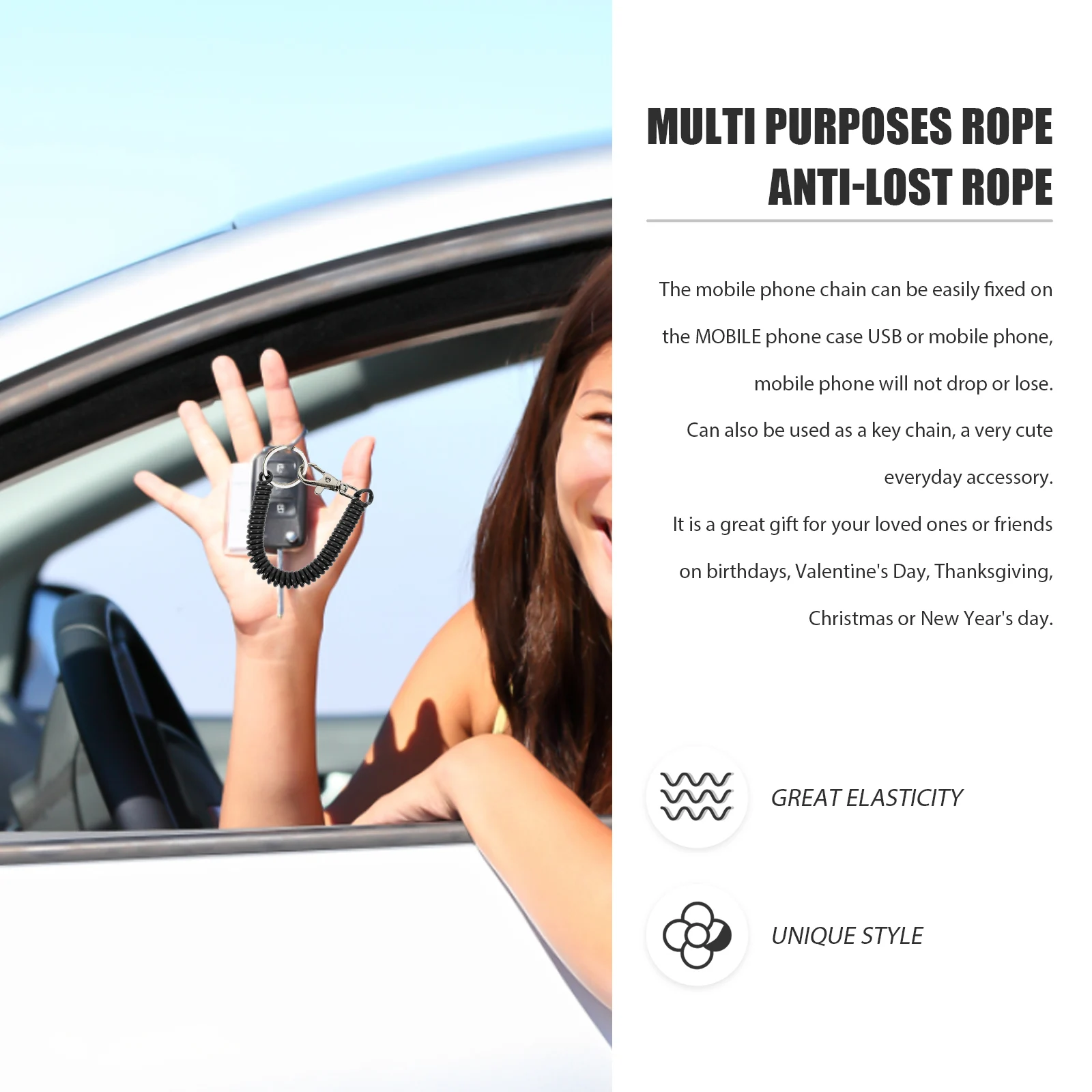 6pcs Anti-lost Rope Bracelet Wrist Keychains Spring Coil Elastic Retractable Bungee Lanyard Cord Holder for Keys Bags Phones
6pcs Anti-lost Rope Bracelet Wrist Keychains Spring Coil Elastic Retractable Bungee Lanyard Cord Holder for Keys Bags Phones