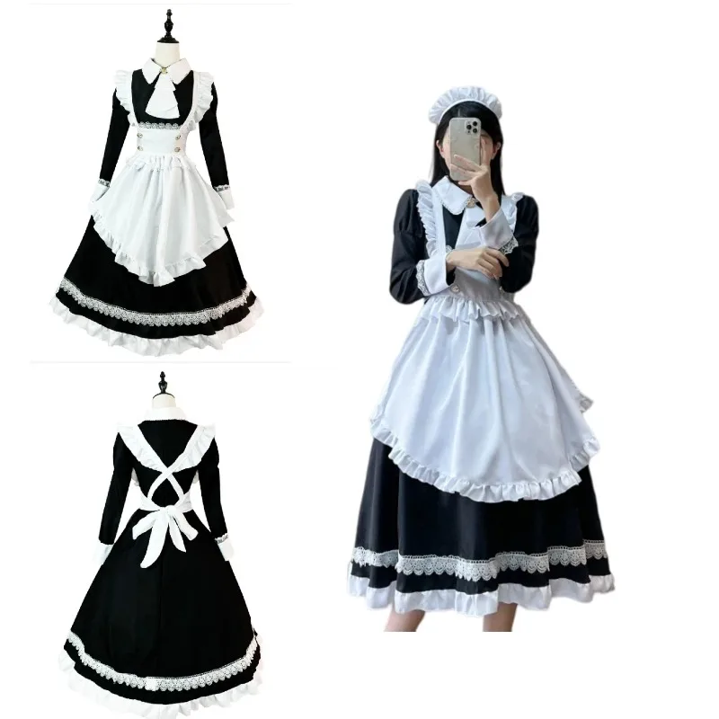 British Victorian Maid Halloween Cosplay Costume Aristocratic Long-sleeved Dress Apron Outfit Women Girls Lolita Role Play
British Victorian Maid Halloween Cosplay Costume Aristocratic Long-sleeved Dress Apron Outfit Women Girls Lolita Role Play