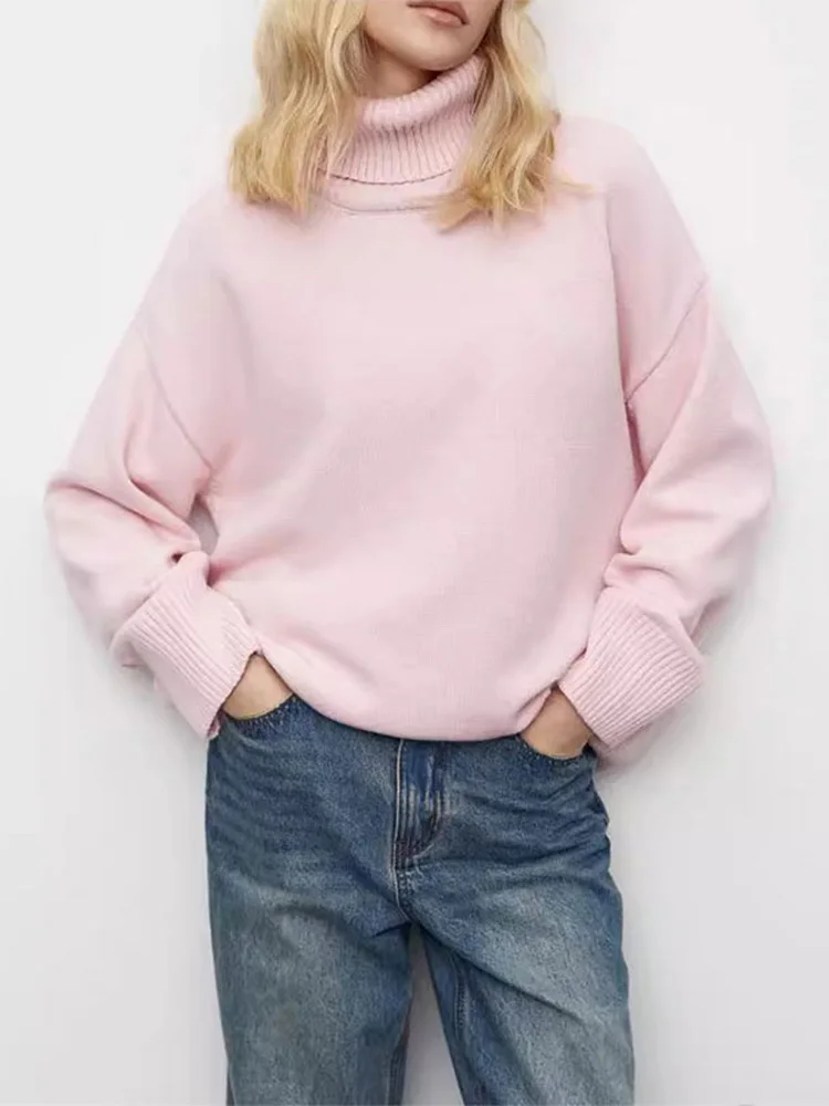 Fashion Solid Turtleneck Women's Knitted Pullover Casual Long Sleeve Commute Ribbed Sweater Autumn Warm New Female Streetwear
Fashion Solid Turtleneck Women's Knitted Pullover Casual Long Sleeve Commute Ribbed Sweater Autumn Warm New Female Streetwear