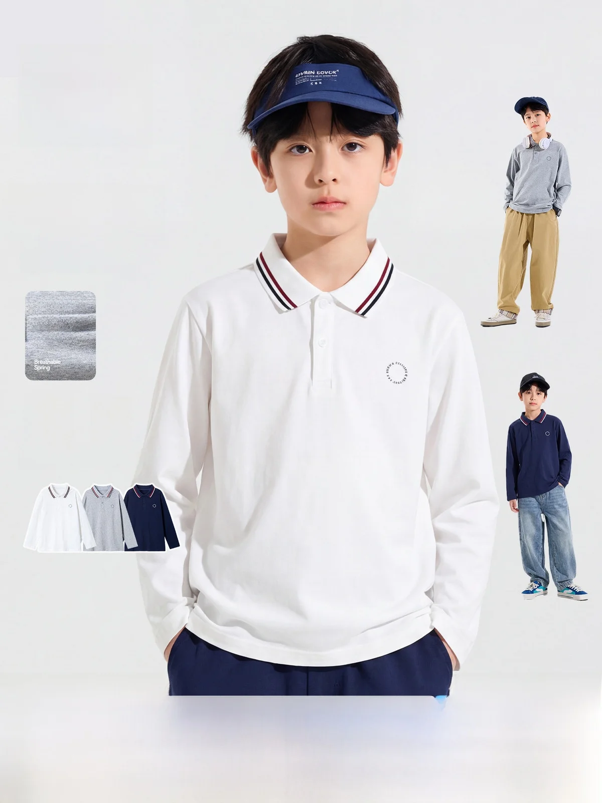 Bluem Boys Long Sleeve Shirt Children's Spring Base Layer T-Shirt Teenage Cotton Blend Fabric Casual Style Breathable
Bluem Boys Long Sleeve Shirt Children's Spring Base Layer T-Shirt Teenage Cotton Blend Fabric Casual Style Breathable