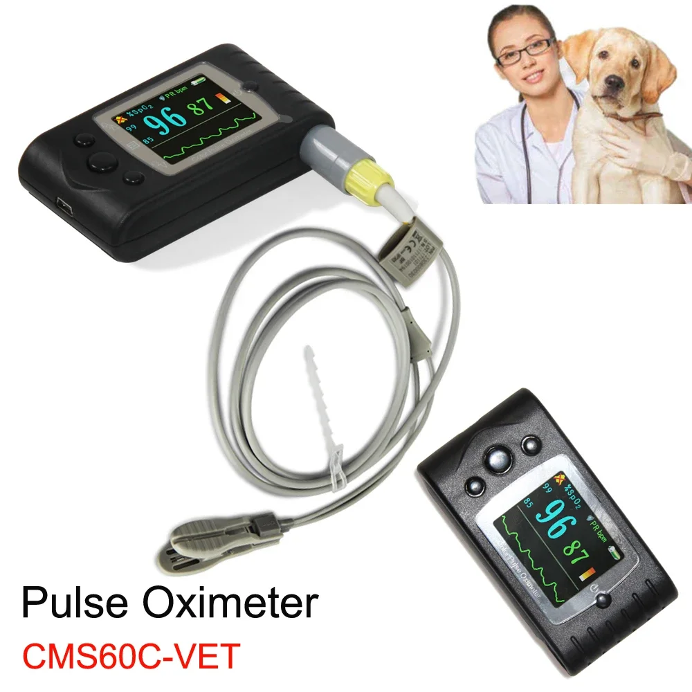 CMS60C-VET Handheld Veterinary Pulse Oximeter USB Blood Oxygen HR Monitor+Animals Tongue Probe
CMS60C-VET Handheld Veterinary Pulse Oximeter USB Blood Oxygen HR Monitor+Animals Tongue Probe