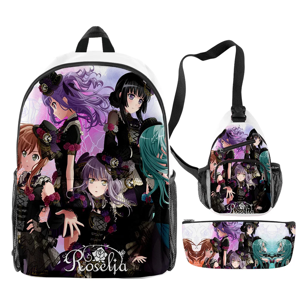 Fashion Novelty Cool BanG Dream Music Game 3D Print 3pcs/Set pupil School Bags Travel Laptop Backpack Chest Bag Pencil Case
Fashion Novelty Cool BanG Dream Music Game 3D Print 3pcs/Set pupil School Bags Travel Laptop Backpack Chest Bag Pencil Case