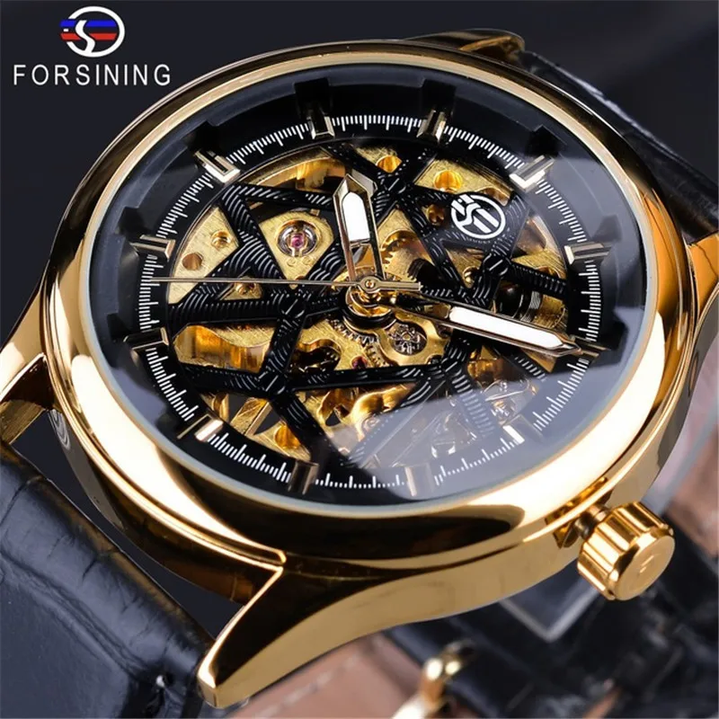 Fashion Forsining Top Brand Men's Hollowed Out Transparent Leather Simple Casual Fashionable Mechanical Handwinde Wrsit Watches
Fashion Forsining Top Brand Men's Hollowed Out Transparent Leather Simple Casual Fashionable Mechanical Handwinde Wrsit Watches