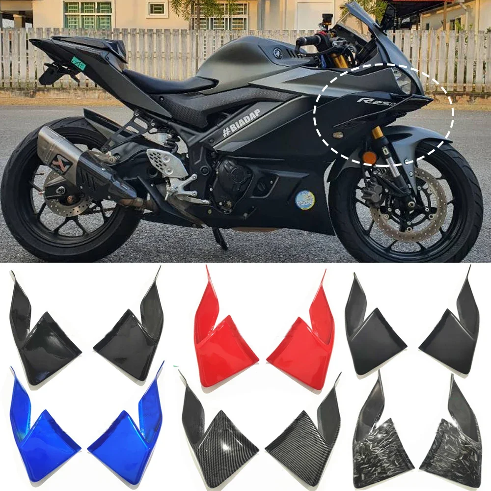 Motorcycle Winglet Front Pneumatic Fairing Spoiler Wing Cover For Yamaha YZF R3 2019 2020 2021 2022 2023 R25 Accessories Carbon
Motorcycle Winglet Front Pneumatic Fairing Spoiler Wing Cover For Yamaha YZF R3 2019 2020 2021 2022 2023 R25 Accessories Carbon