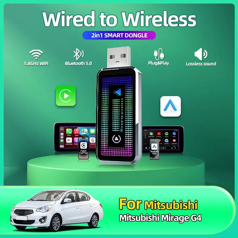 New 2in1 Wireless Android Auto Adapter Carplay Smart Dongle Plug and Play CarPlay&Android Car AI Box For Mitsubishi Mirage G4
New 2in1 Wireless Android Auto Adapter Carplay Smart Dongle Plug and Play CarPlay&Android Car AI Box For Mitsubishi Mirage G4