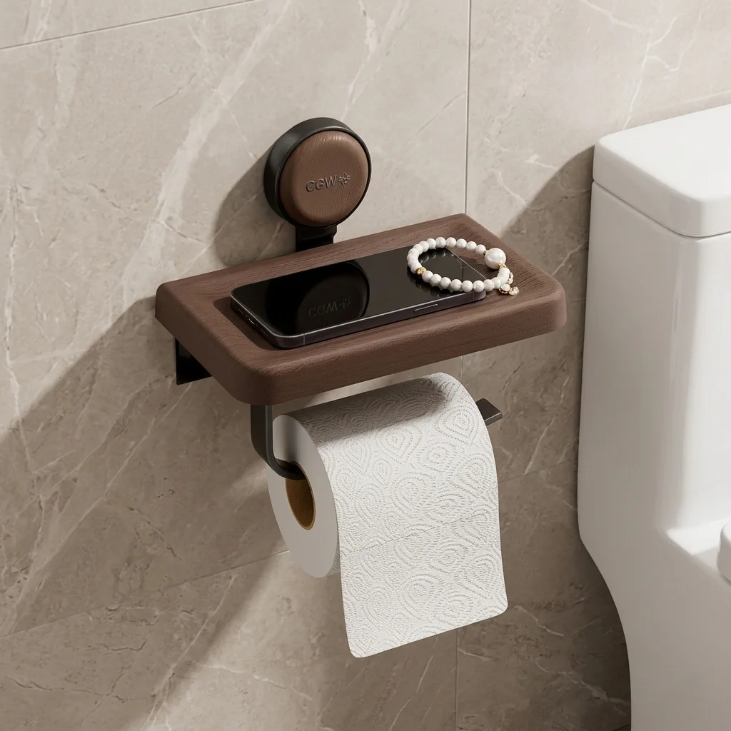 Suction cup wood grain tissue holder wall mounted, no drilling, bathroom wall mounted, multifunctional storage roll paper holder
Suction cup wood grain tissue holder wall mounted, no drilling, bathroom wall mounted, multifunctional storage roll paper holder