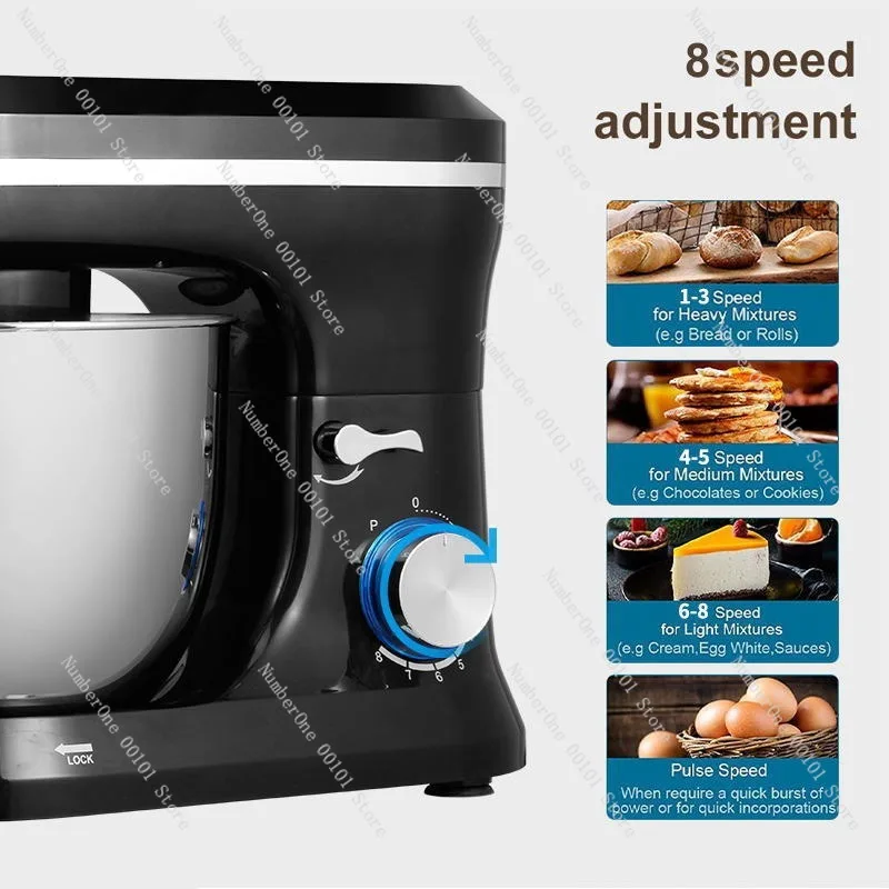Home Kitchen 5L Stand Mixer Dough Kneading Machine Household Chef Food Processor Electric Mixing Machine for Bread Cake Cream
Home Kitchen 5L Stand Mixer Dough Kneading Machine Household Chef Food Processor Electric Mixing Machine for Bread Cake Cream