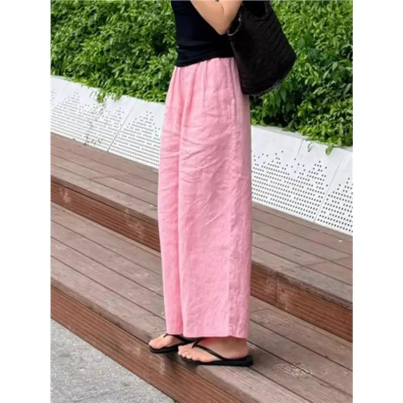 nk Брюки Sambon с высокой талией, новые летние женские свободные драпированные повседневные брюки длиной до пола с широкими штанинами
nk Брюки Sambon с высокой талией, новые летние женские свободные драпированные повседневные брюки длиной до пола с широкими штанинами