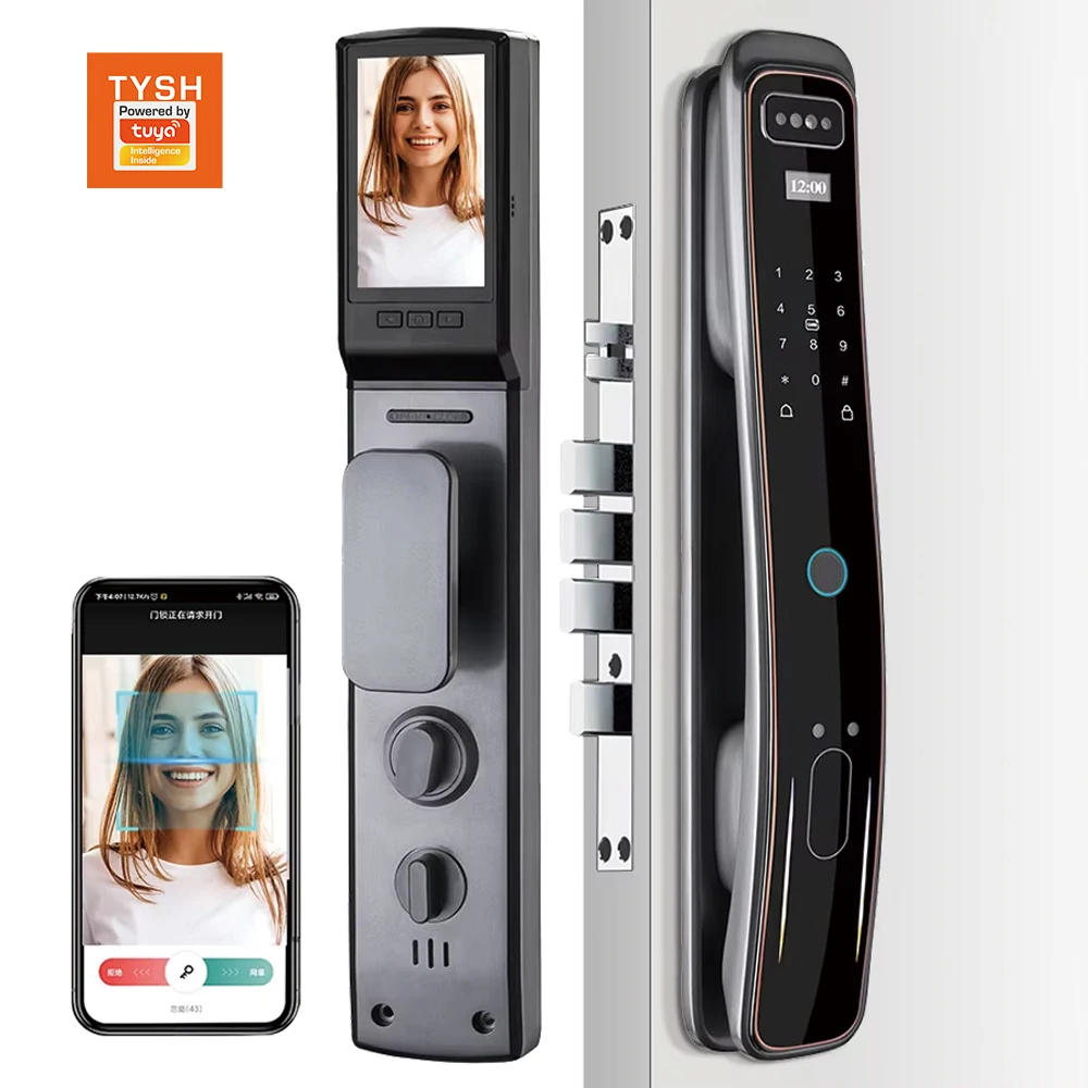 STLF Smart Lock for Aluminum Door Tuya Smart Wifi Digital Lock Code Card Smartphone Unlock Fingerprint Face Recognition Features
STLF Smart Lock for Aluminum Door Tuya Smart Wifi Digital Lock Code Card Smartphone Unlock Fingerprint Face Recognition Features