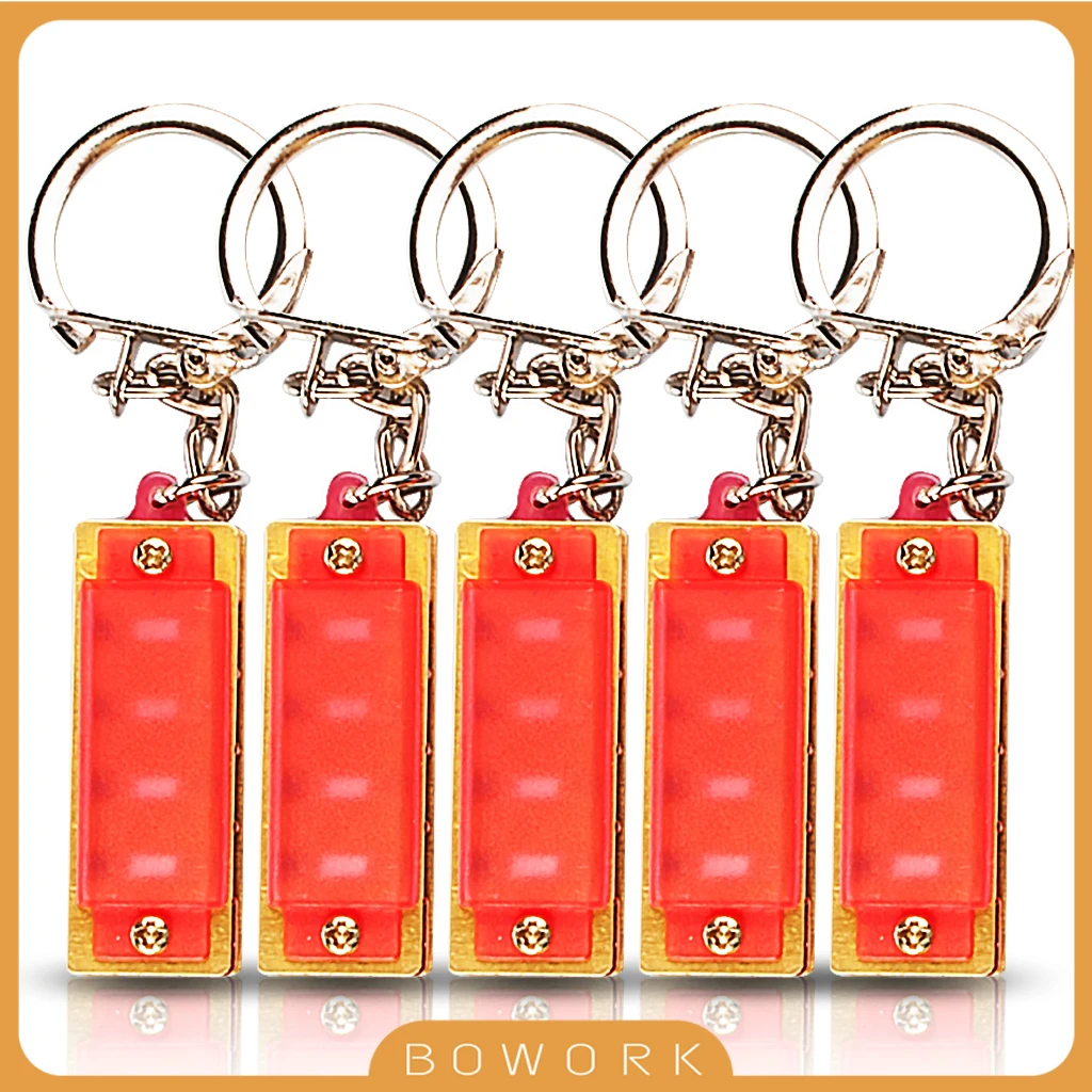 5PCS 4 Hole 8 Tone Mini Harmonica Keychain Mini Colour Harps Playable Solo Harmonica C Major Scale Length Approx. 3.5cm Kid Gift
5PCS 4 Hole 8 Tone Mini Harmonica Keychain Mini Colour Harps Playable Solo Harmonica C Major Scale Length Approx. 3.5cm Kid Gift