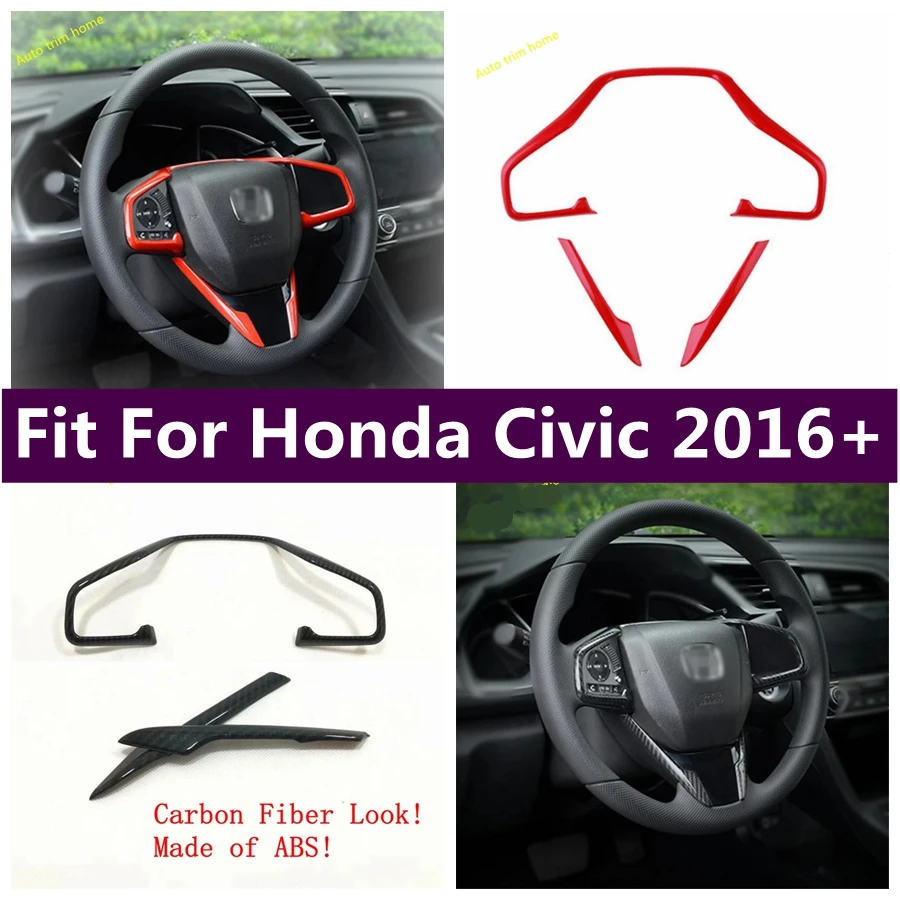 Red / Carbon Fiber Look Steering Wheel Decoration Strip Cover Trim Fit For Honda Civic 2016 - 2020 Interior Accessories
Red / Carbon Fiber Look Steering Wheel Decoration Strip Cover Trim Fit For Honda Civic 2016 - 2020 Interior Accessories