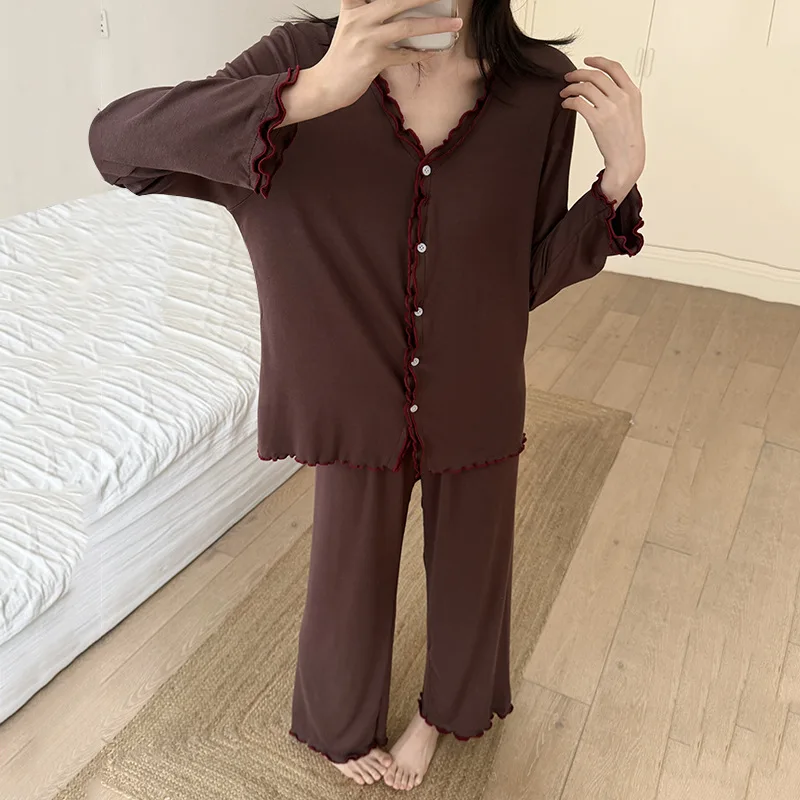 Новый комплект женской домашней одежды: пижама с длинным рукавом, мягкая, для весны и осени, ночная сорочка, домашний костюм
Новый комплект женской домашней одежды: пижама с длинным рукавом, мягкая, для весны и осени, ночная сорочка, домашний костюм