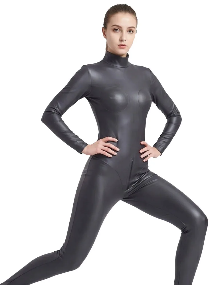 Women's 3D Breast Shaping Bodysuit Fashion Double Use Cloth Latex PVC Shiny Woman Bodycon Jumpsuit Nightclub Satge Elastic Tight
Women's 3D Breast Shaping Bodysuit Fashion Double Use Cloth Latex PVC Shiny Woman Bodycon Jumpsuit Nightclub Satge Elastic Tight