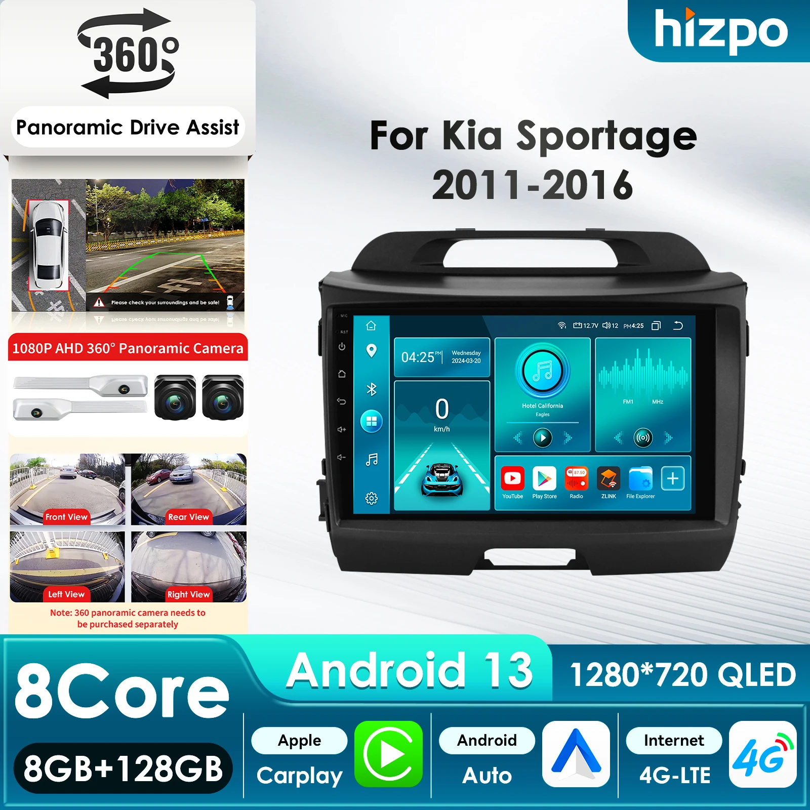Hizpo 2Din 360Camera Car Intelligent Systems Android 14 Car Radio for KIA Sportage 3 2010-2016 2015 Multimedia Autoradio Carplay
Hizpo 2Din 360Camera Car Intelligent Systems Android 14 Car Radio for KIA Sportage 3 2010-2016 2015 Multimedia Autoradio Carplay
