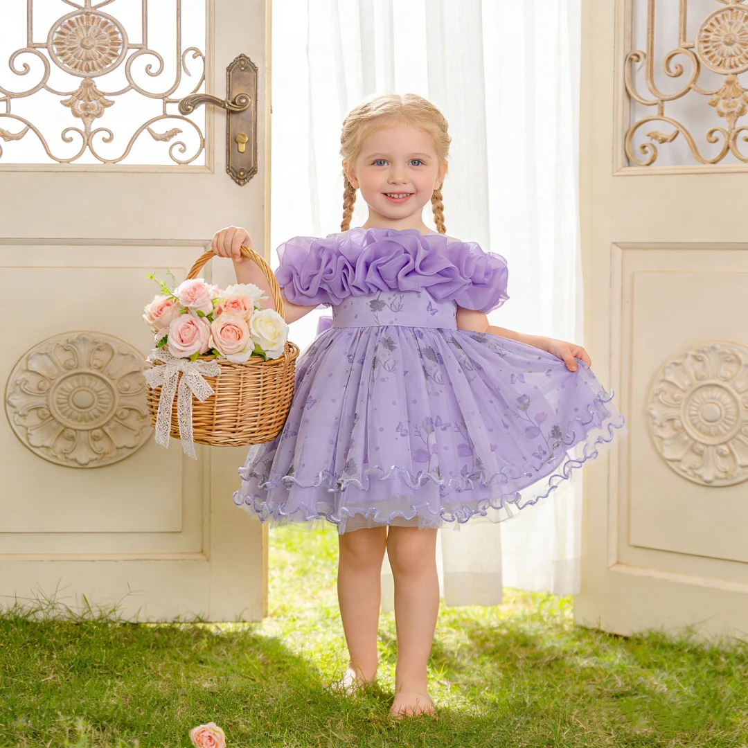 Little girl printed bow mesh fluffy princess dress childrens first birthday host performance party piano dress
Little girl printed bow mesh fluffy princess dress childrens first birthday host performance party piano dress