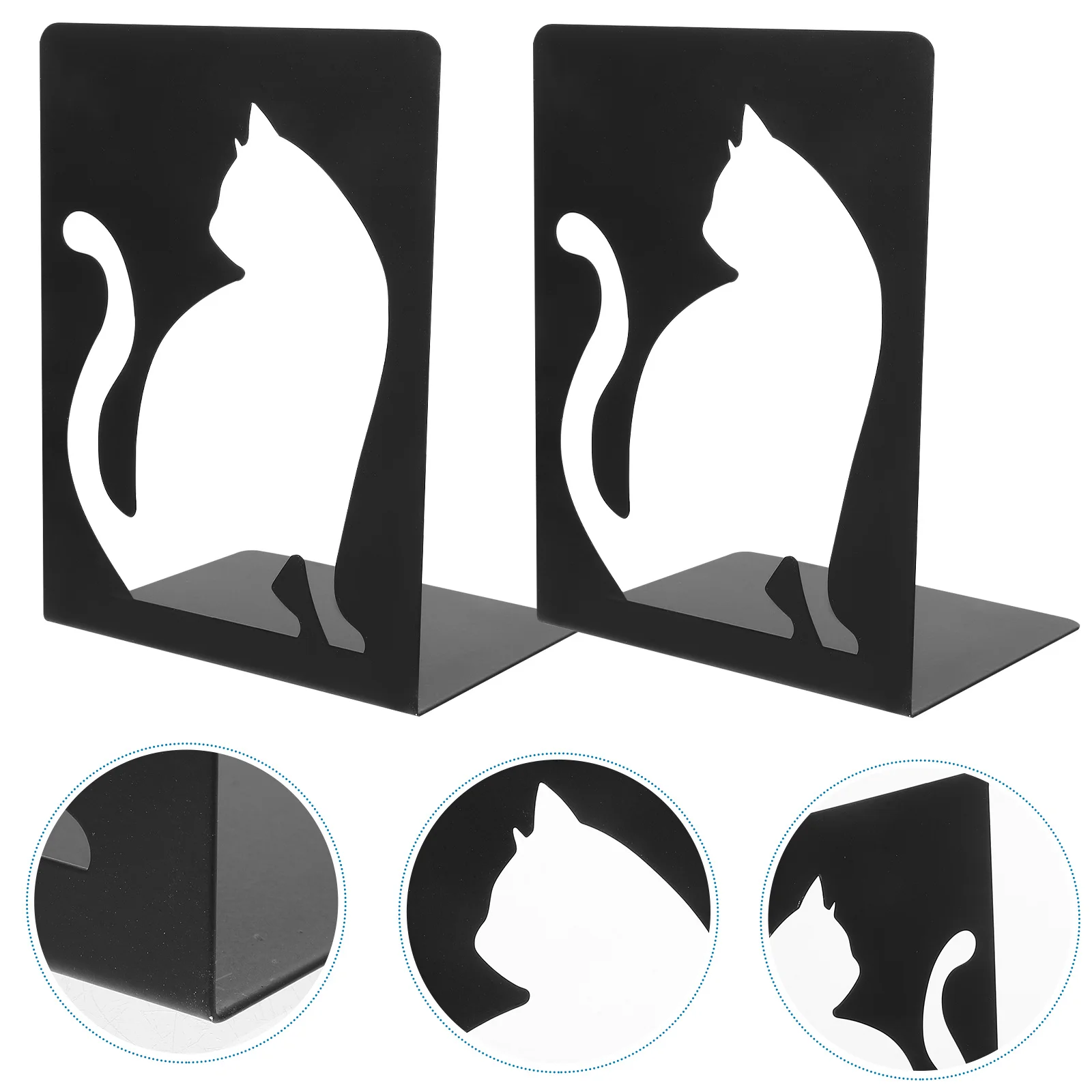 2pcs Metal Cat Ends Hollowed-Out Design Vintage Book Stand For Shelves Heavy Duty Book Holders Study Desk Decorative Animal
2pcs Metal Cat Ends Hollowed-Out Design Vintage Book Stand For Shelves Heavy Duty Book Holders Study Desk Decorative Animal