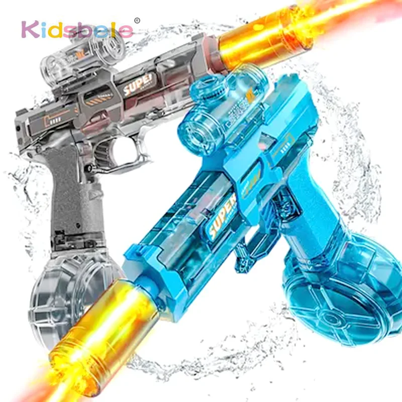 Electric Water Gun with Realistic Muzzle Flame USB Rechargeable Perfect Gift Summer Outdoor Pool Beach Party Toy for Kids Adults
Electric Water Gun with Realistic Muzzle Flame USB Rechargeable Perfect Gift Summer Outdoor Pool Beach Party Toy for Kids Adults