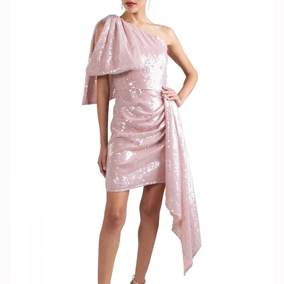 One Shoulder Pink Dress With Bow Mini Dress Sequins Dress Plus Size Cocktail Dresses Plus Size Dress Elegant Pink Dresses
One Shoulder Pink Dress With Bow Mini Dress Sequins Dress Plus Size Cocktail Dresses Plus Size Dress Elegant Pink Dresses